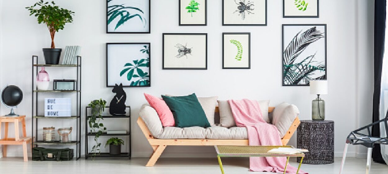 Salon avec cadres